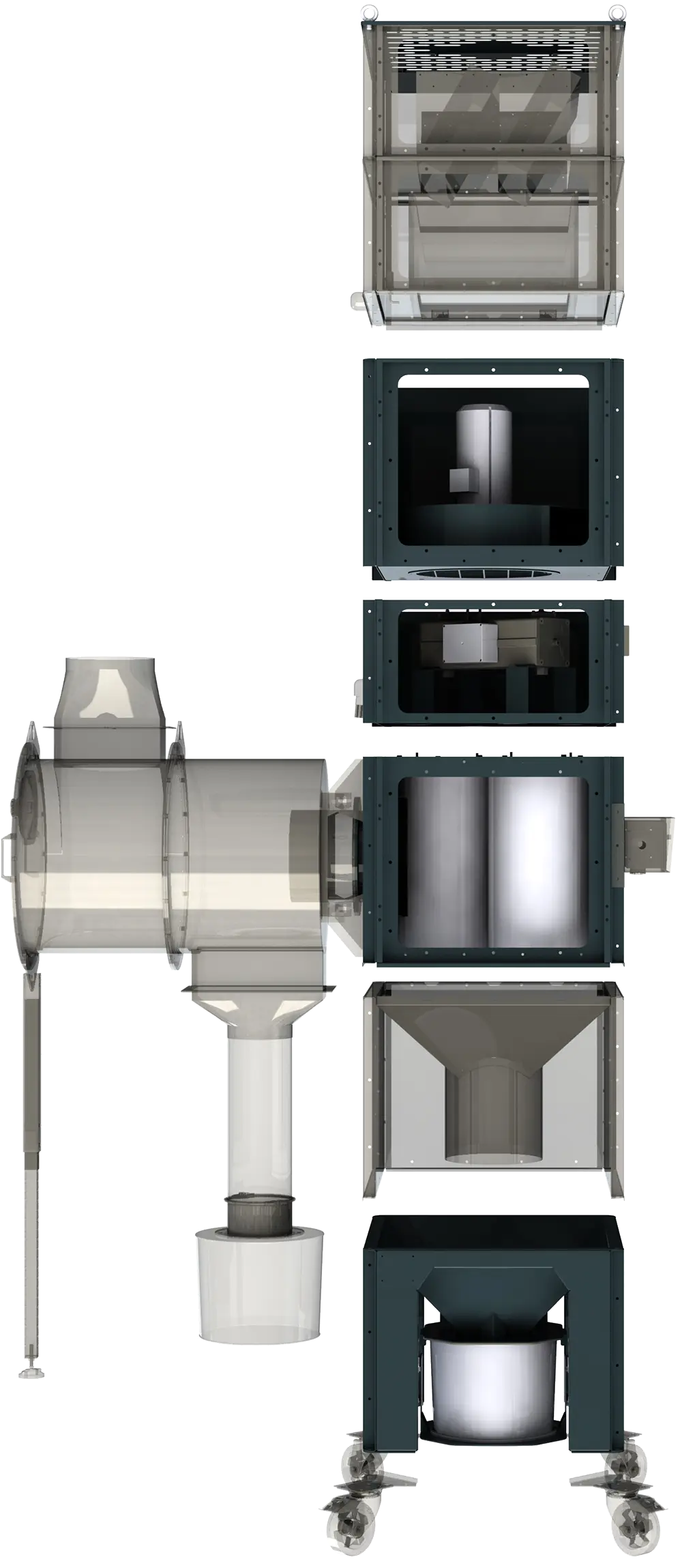 ein ölnebelabscheider von ulmatec für das absaugen und filtern von aerosolen, emulsionen und kühlschmierstoffnebel für Industrie und Metallbearbeitung